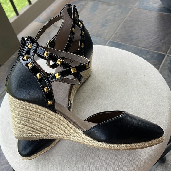 Back zip wedge espadrilles in excellent condition - Picture 3 of 11